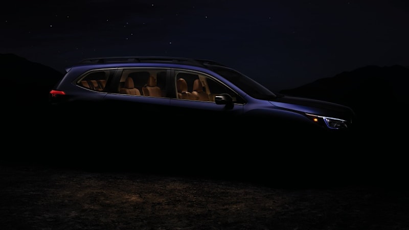 Subaru Ascent crossover's roofline revealed